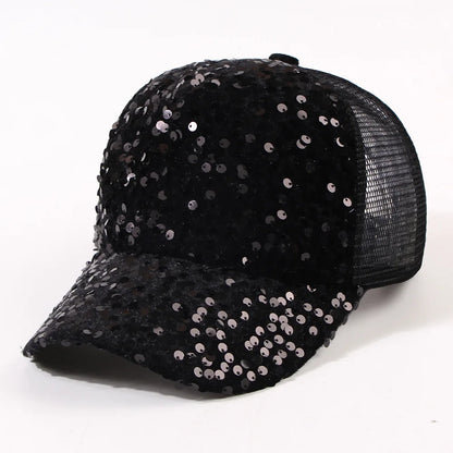 Sequin Baseball Cap Women