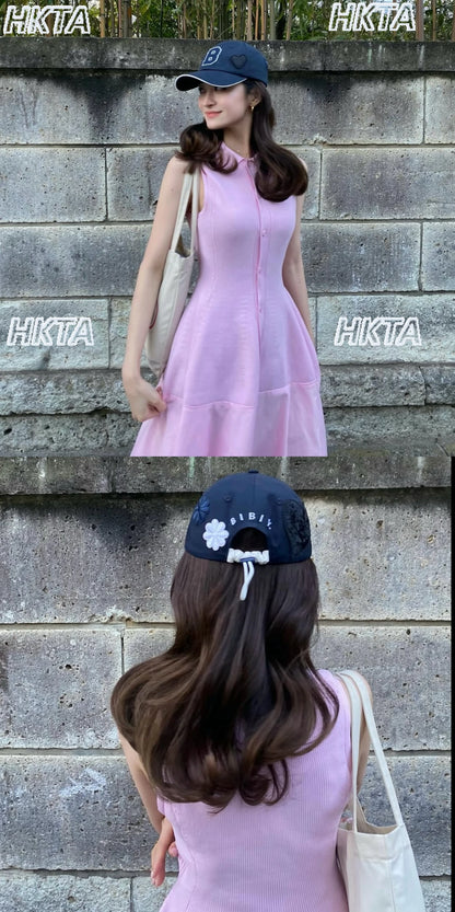 Baseball Hat Summer Sunscreen Hats Japanese Style New Letter Flower Embroidered Caps Sweet Cool Girls Hats