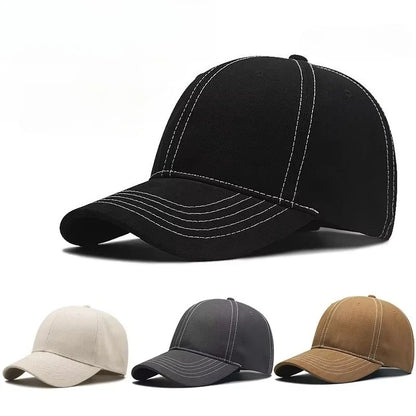 Baseball Cap Denim Jeans Men Women Curve Bill Fitted Hat