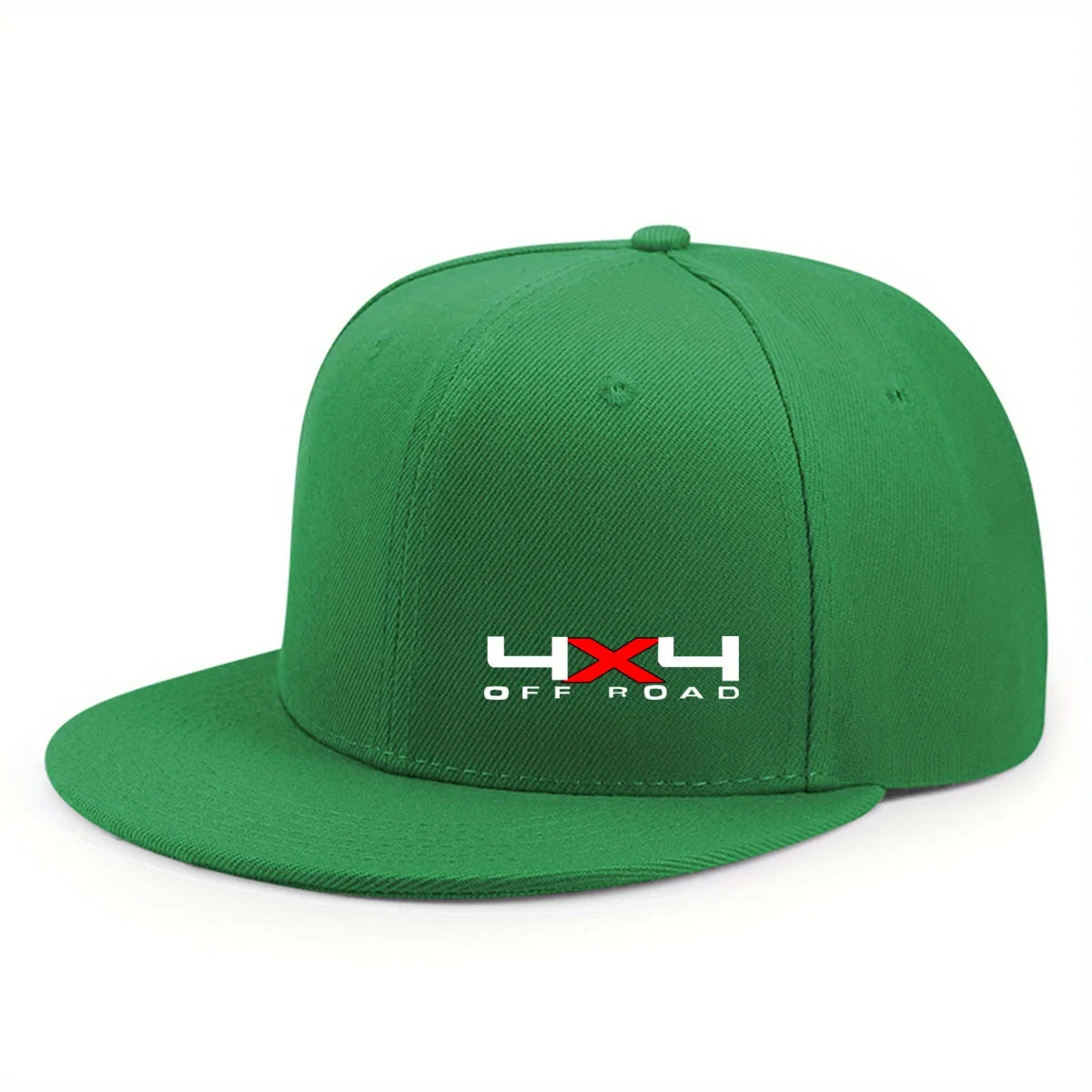 Unisex Adjustable Flat Brim Hip Hop Snapback Hat Solid Color Outdoor Daily Wear