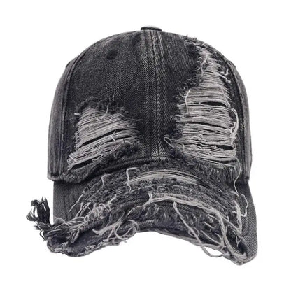 Sunproof Peaked Hat Outdoor Hat Fashion Ripped Baseball Hat