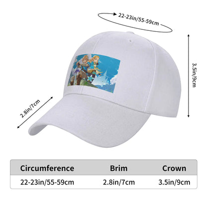 Princess Zelda Baseball Caps Fashion Baseball Hats Breathable Casual Casquette Outdoor For Men's And Women's