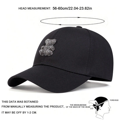 Unisex 3D Teddy Bear Personality Baseball Caps Spring Autumn
