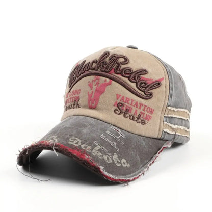 Cow Head Pattern Letter Embroidery Baseball Cap