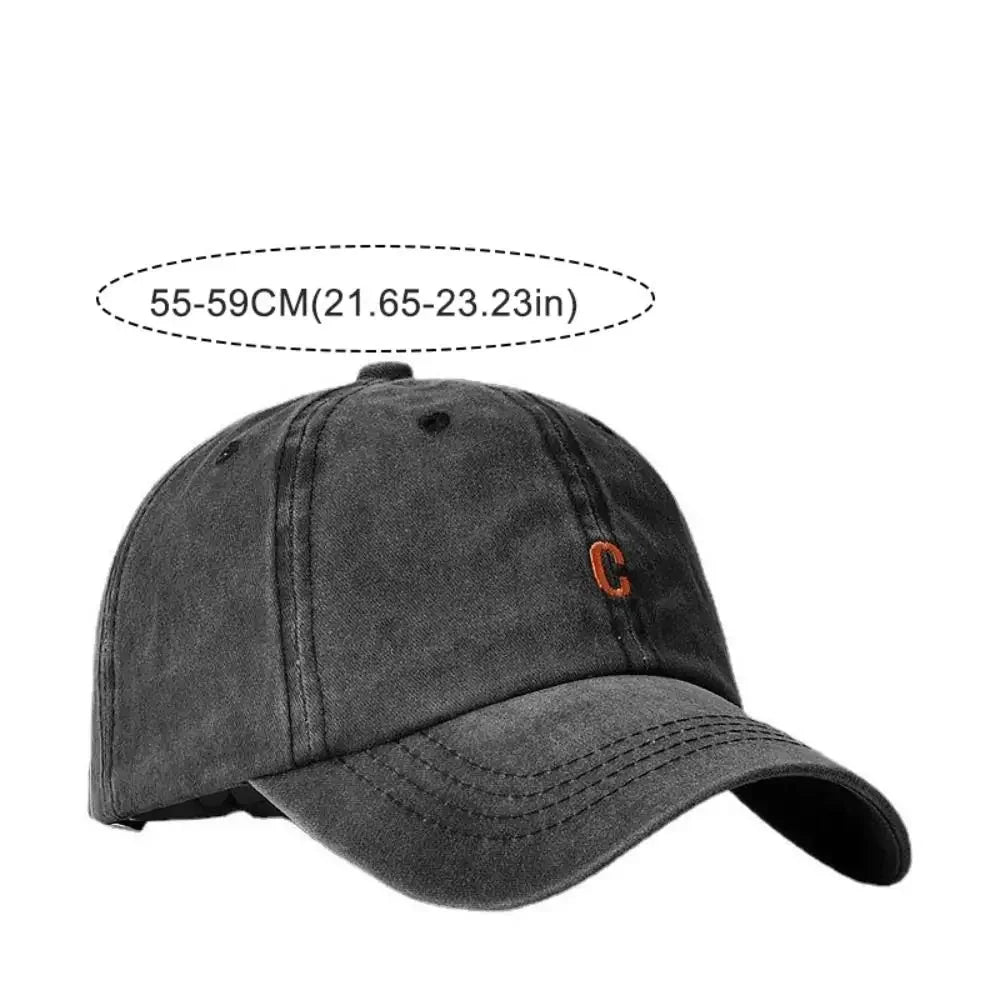 Vintage Letters C Embroidery Baseball Caps Adjustable
