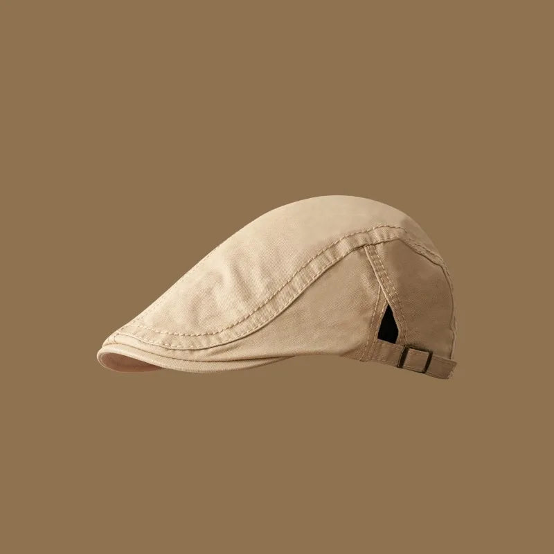 Forward Hat Solid Color Retro British Style Newspaper Hat