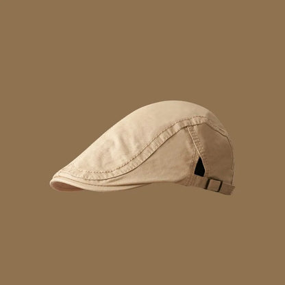 Forward Hat Solid Color Retro British Style Newspaper Hat
