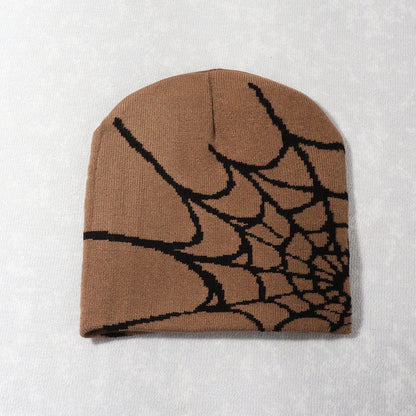 Knitting Spider Web Design Hat Skullies Beanies