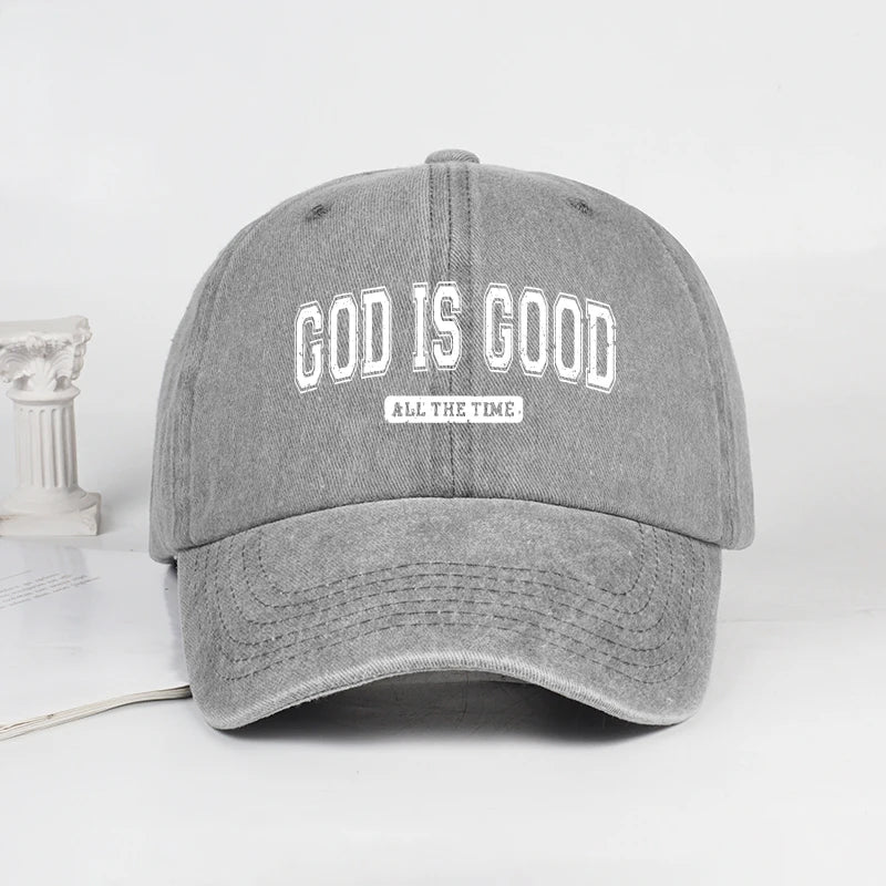 God is Good Washed Baseball Cap Spring/Summer Baseball Cap
