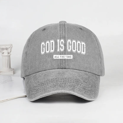 God is Good Washed Baseball Cap Spring/Summer Baseball Cap