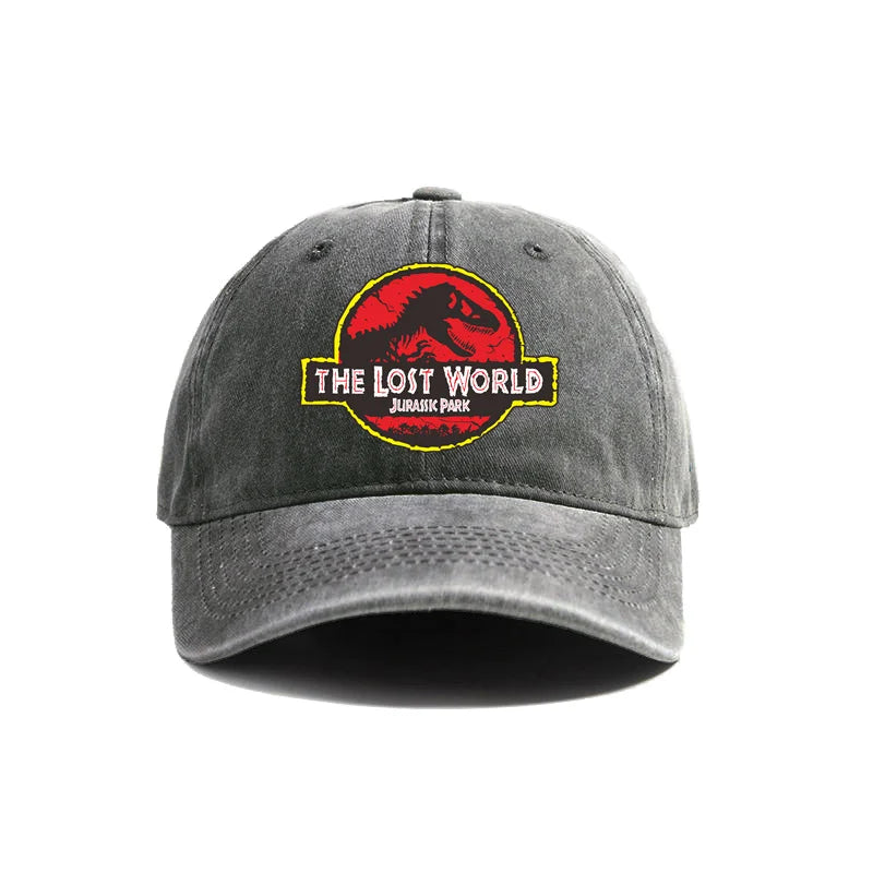 Jurassic Park Baseball Cap Distressed Hats Cap Dinosaur Men
