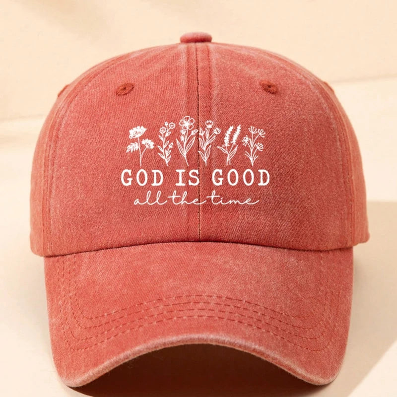 1pc Women Outdoor Baseball Hat with Flower Letter Print for Daily Matching