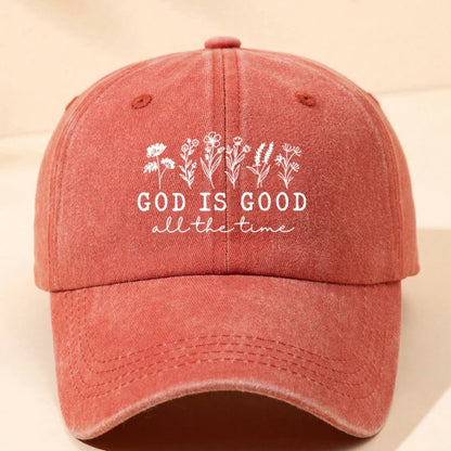 1pc Women Outdoor Baseball Hat with Flower Letter Print for Daily Matching