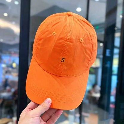 Korean Style Simple S Letter Embroidery Baseball Cap