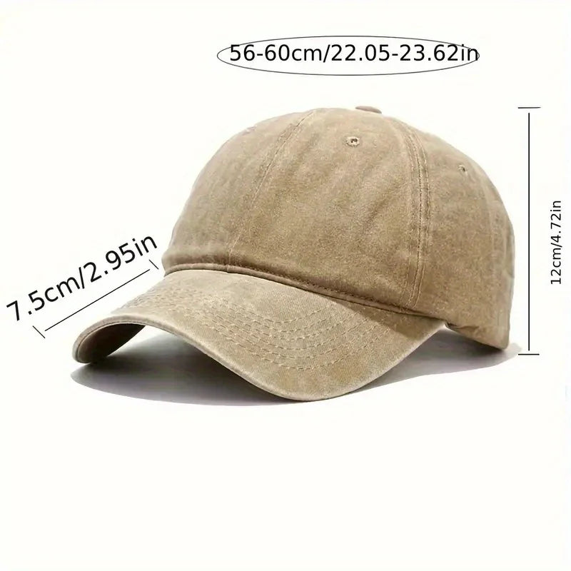 Washed Cotton Print Dad Cap Unisex Vintage Baseball Cap