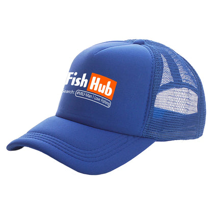 Fish Hub Trucker Cap Men Funny Fishing Hat Baseball Cap