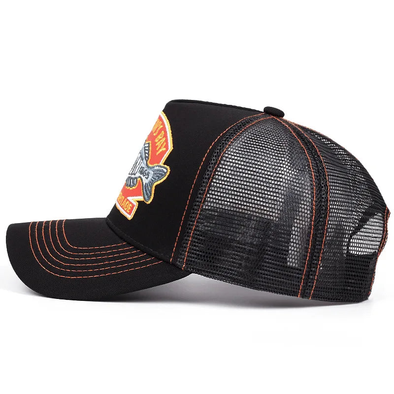 Unisex Summer Fishing Cap Breathable Mesh Trucker Hat Men Women