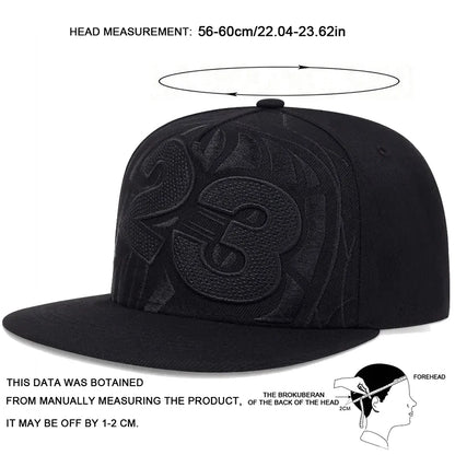 Unisex Number 23 Basketball Embroidery Hip Hop Hat