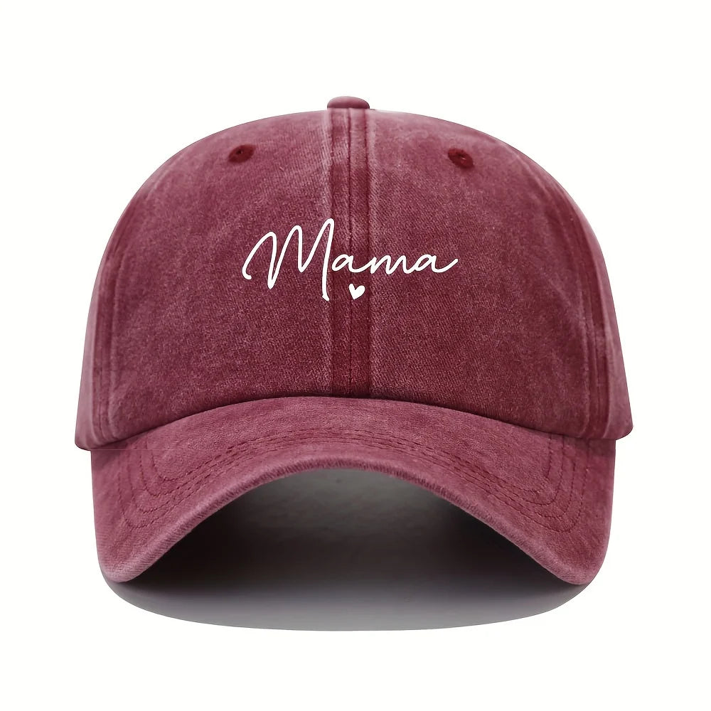 Mom Loves Patterned Printed Baseball Caps, Retro and Fashionable Women's