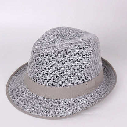 Men's & Women's Straw Breathable Jazz Hat Mesh Summer Sun Hat