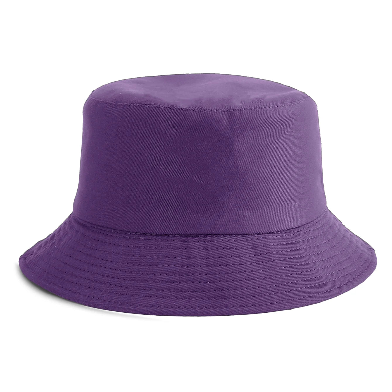 Unisex Solid Plain Bucket Hat Reversible Retro Fisherman Cap