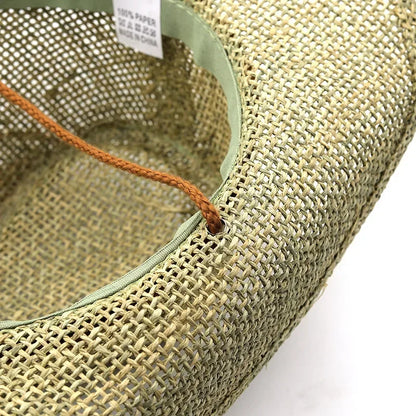 2025 Handmade Denim Straw Hat Sun Protection Beach Gift Hat