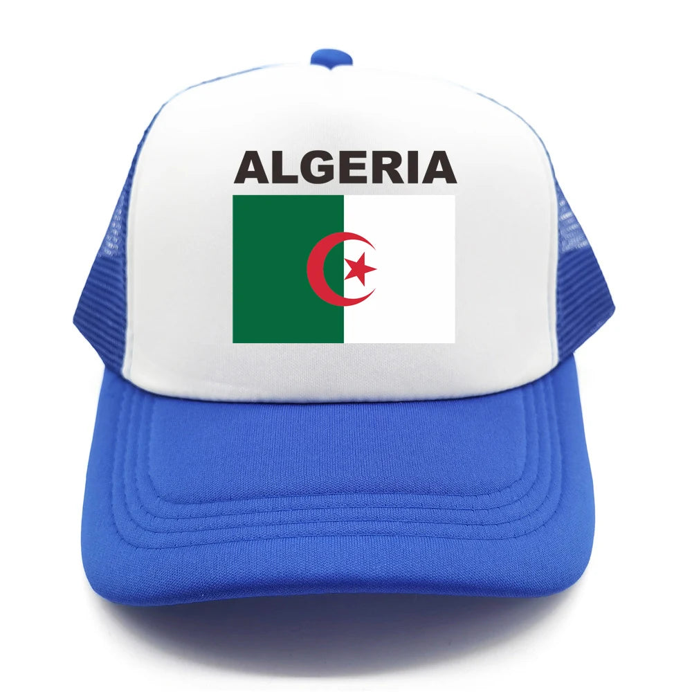 Cool Algeria Trucker Cap Men Algeria Flag Hat Baseball Cap