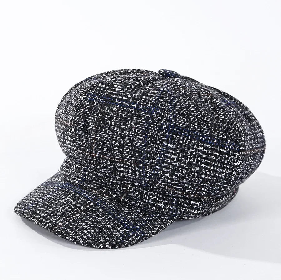 Women's Vintage Octagonal Beret, Newsboy Hat