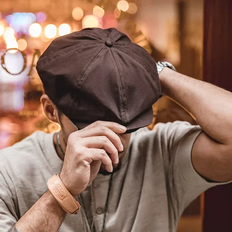 Men's Casual Newsboy Hat Retro Beret Painter Cap