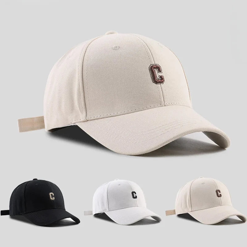 Hard-Top C Letter Baseball Cap Men Women's