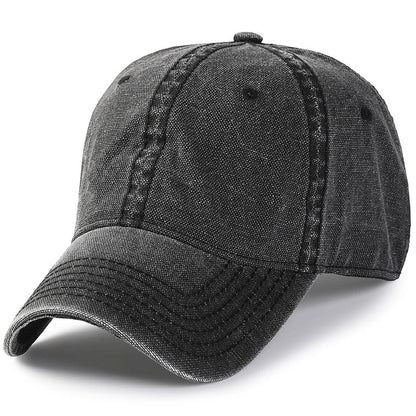 Denim Cotton Wash Snapback Hats Women Summer Sun Cap Big Head Man