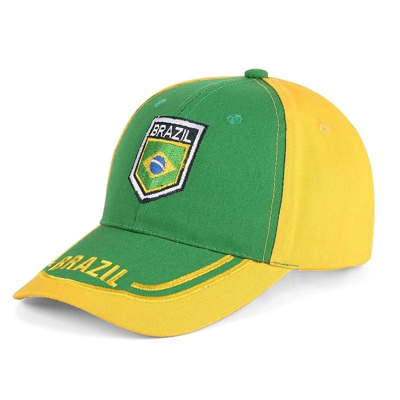 New Summer Unisex 3D Brazil Flag Brazilian Champions Adult Baseball Cap