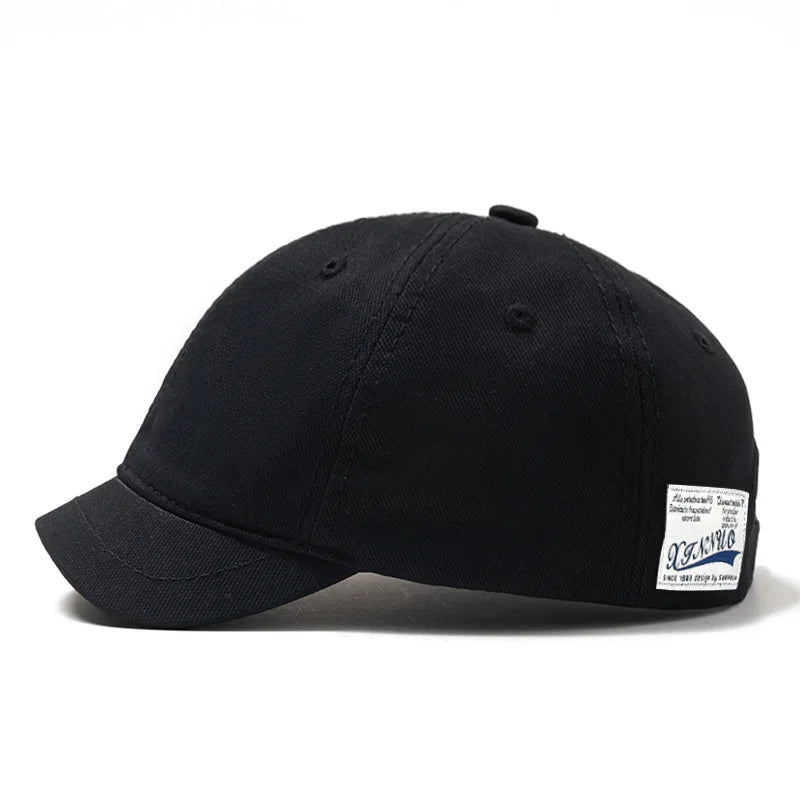 Short Brim Cotton Baseball Cap Men Women Dad Hat Adjustable