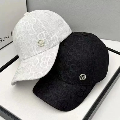 Unisex M Water Drill Label Baseball Caps Outdoor Adjustable Casual Hats Sunscreen Hat Sports Cap