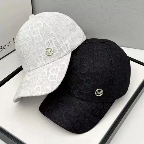 Unisex M Water Drill Label Baseball Caps Outdoor Adjustable Casual Hats Sunscreen Hat Sports Cap