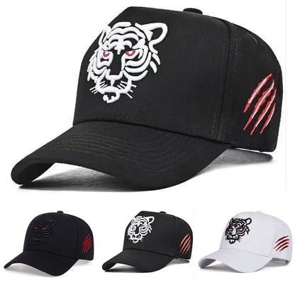 Tiger Head Embroidered Baseball Cap For Men And Women