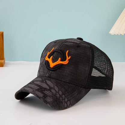 Antler Embroidered Baseball Cap Hip Hop