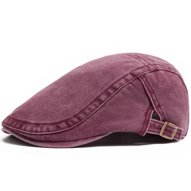 New Vintage Cotton Beret Men Women Fashion Flat Visor Cap