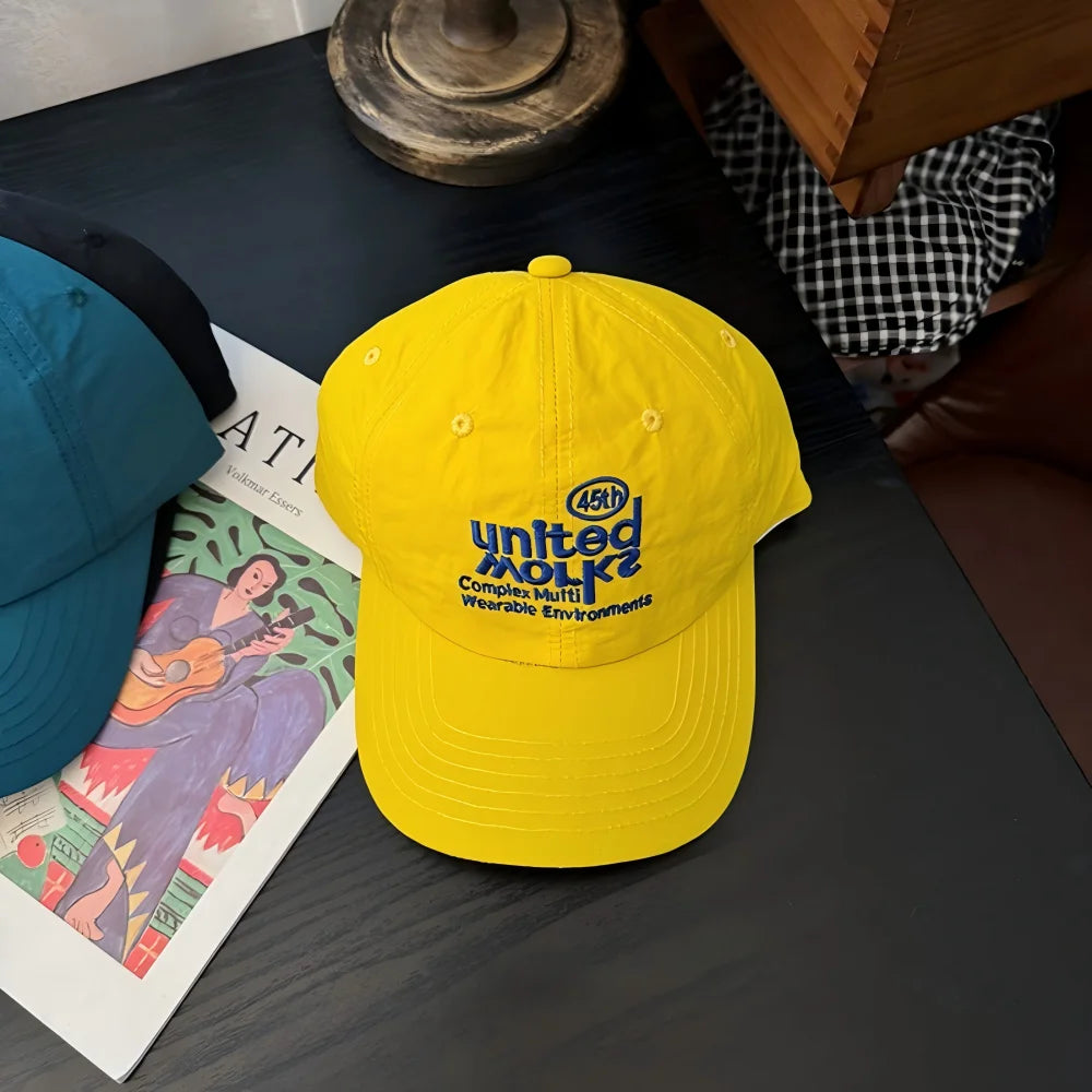 Letter Design Quick Dry Face Slimming Baseball Cap
