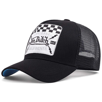 Casual Fashion VON Baseball Cap Breathable Shade Alphabet Embroidery Embroidered DUTCH Trucker Hat