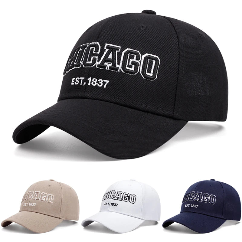 Simple and Fashionable Baseball Hat Chicago Embroidered Daily Leisure Sports