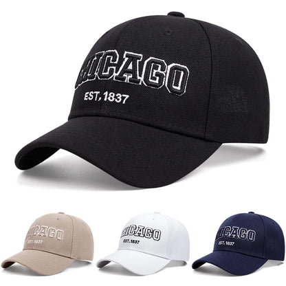 Simple and Fashionable Baseball Hat Chicago Embroidered Daily Leisure Sports