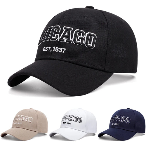 Simple and Fashionable Baseball Hat Chicago Embroidered Daily Leisure Sports