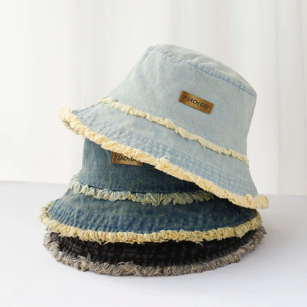 2025 New Fisherman Hat Vintage Denim Bucket Hats