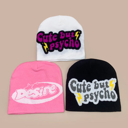 Casual Jacquard Lightning Star Letters Knitted Hats