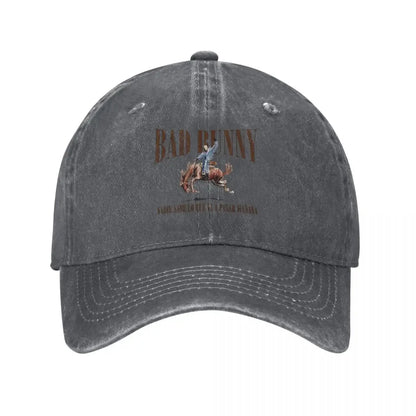 Tour Bad Bunny Nadie Sabe Baseball Caps Retro Distressed Washed Music Sun Cap