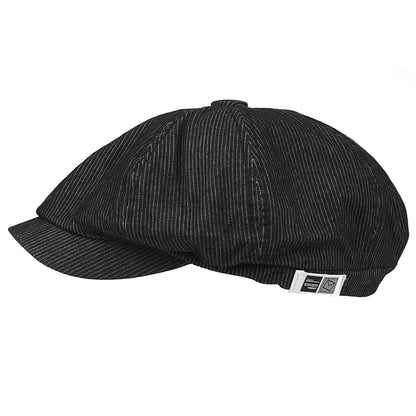 Stripe Newsboy Cap Peaky Casual Octagonal Hat