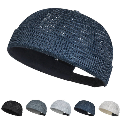 2026 Men's And Women's Large Mesh Breathable Brimless Melon Skin Hat