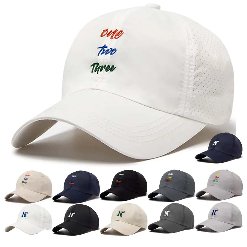 Unisex simple Letter Embroidery Baseball Cap Spring and Summer