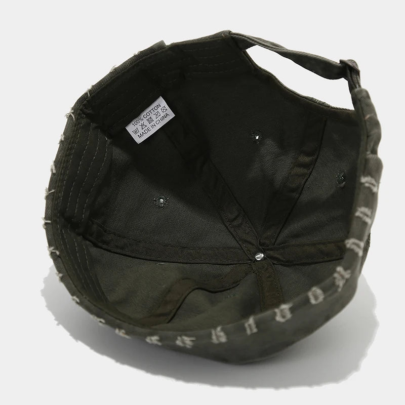 New Custom Logo Retro Washed Cotton Brimless Hat